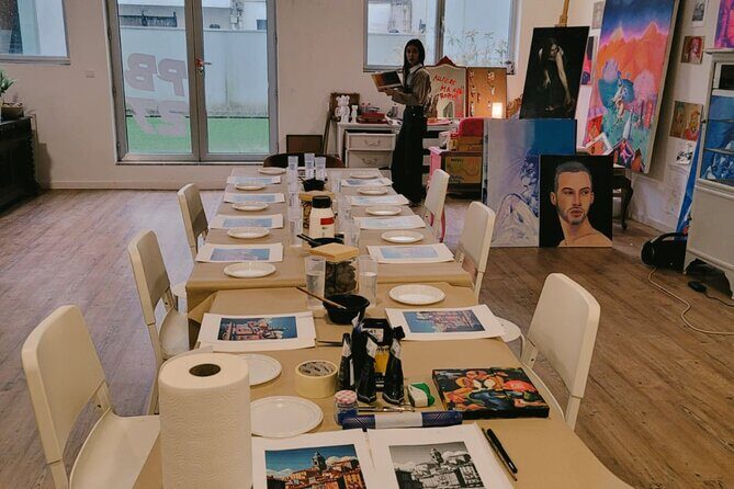 Downtown Porto Acrylic Painting Workshop for Groups or Individual - Guided Decisions: Copy the Base Design or Create From Scratch