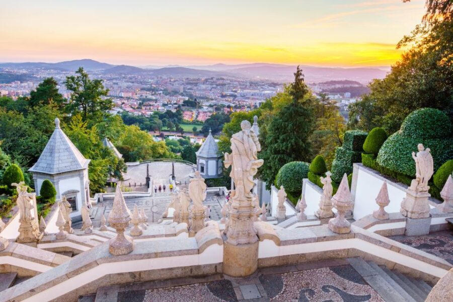 From Porto: Braga & Guimarães Full-Day Tour - Braga’s Bom Jesus do Monte: climb the sanctuary steps for those big views