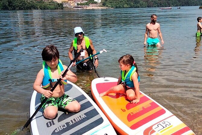 Stand Up Paddle discovering desert beaches of Douro River - Pick Up included - Gear and Guide Support: Less Hassle, More Enjoyment